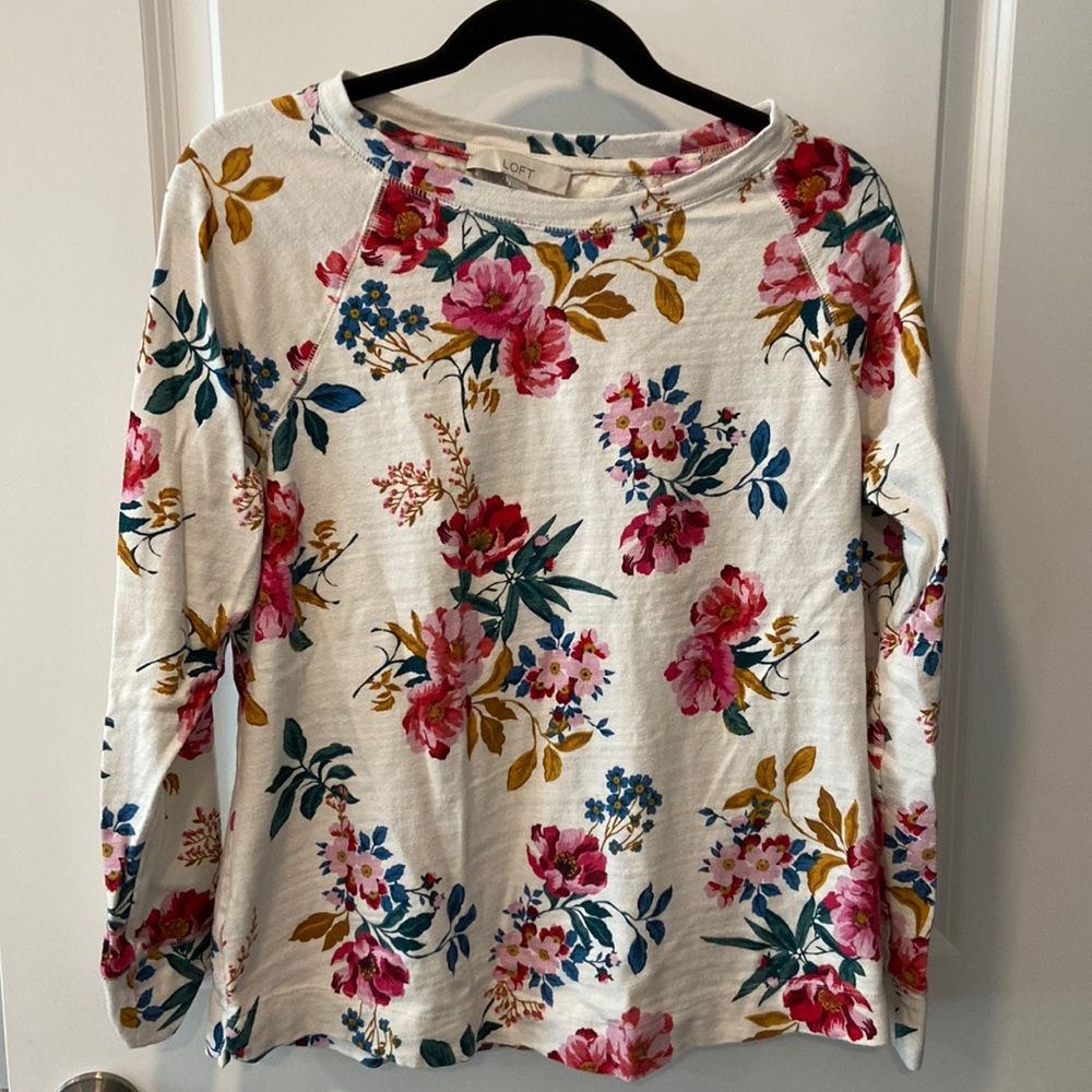 Loft Maternity Floral Sweatshit